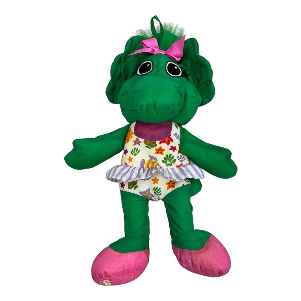 Vintage 1996 Playskool Barney Baby Bop Water Pals Bath Plush Dinosaur